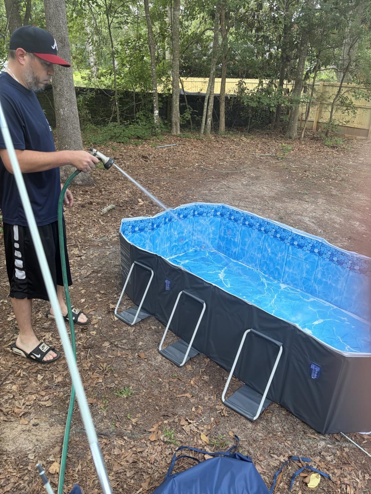 StarOcean Foldable Pool with Canopy,Non Inflatable Pool,90x50x19 in customer photo 2
