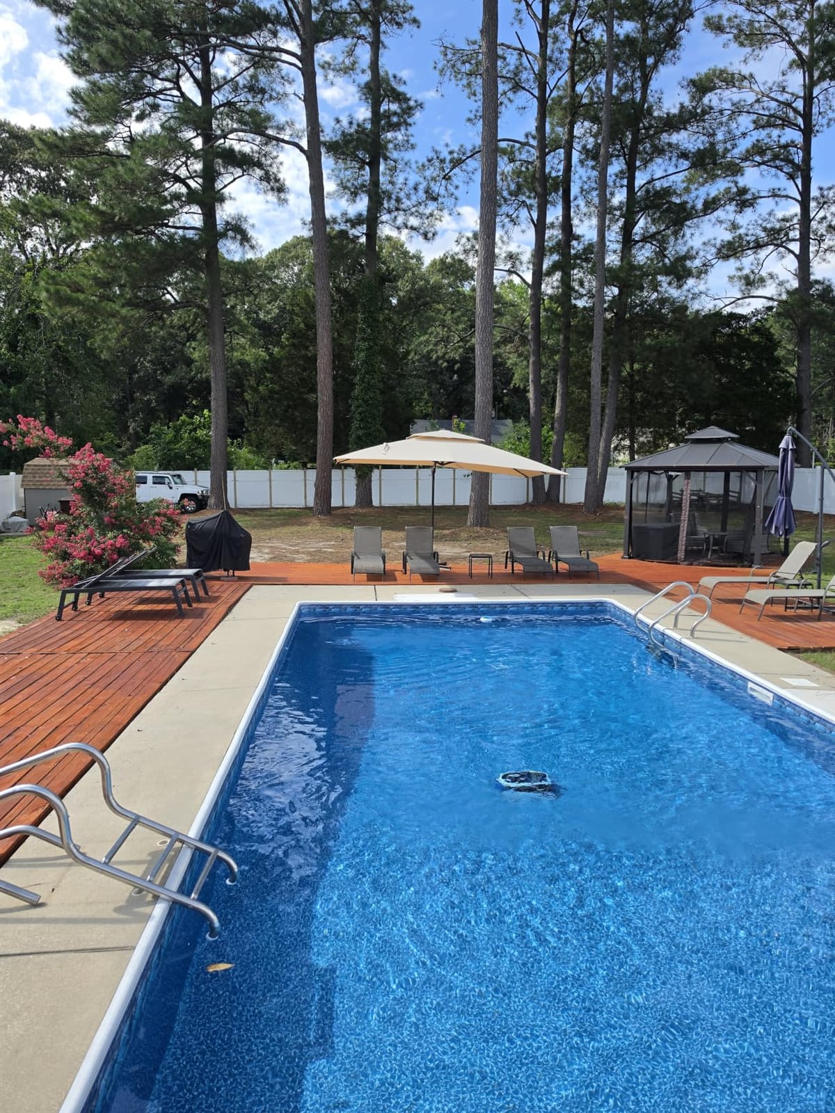 10x13FT Beige Cantilever Outdoor Patio Umbrella with Base, Large Rectangular Offset Design, Double Top Heavy Duty Aluminum Frame & 360° Rotation for Pool Garden Deck Backyard customer photo 2
