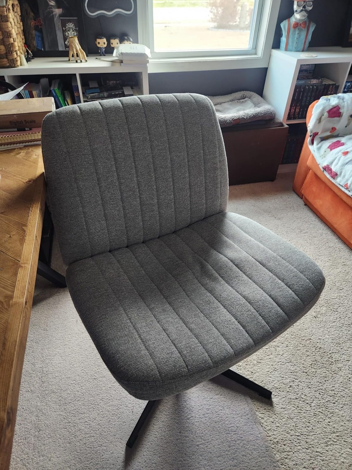 OLIXIS Armless Home Office Chair, Ergonomic Small Desk Chair customer photo 2