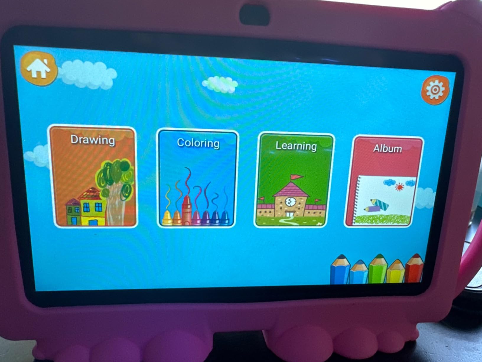 Kids Tablet 7 inch, Android Tablet for Kids with Shockproof Case, Green customer photo 2