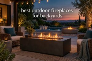 best outdoor fireplaces for backyards