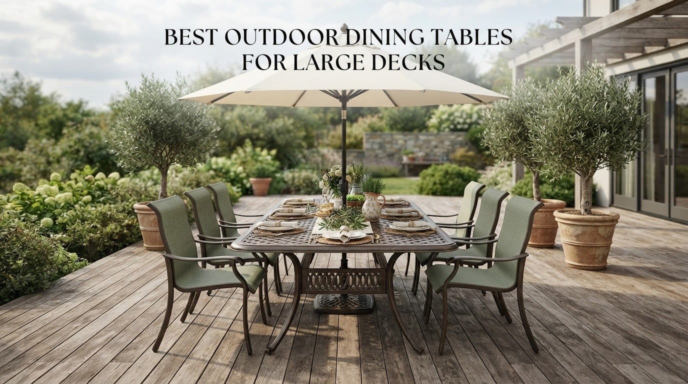 best outdoor dining tables for large decks