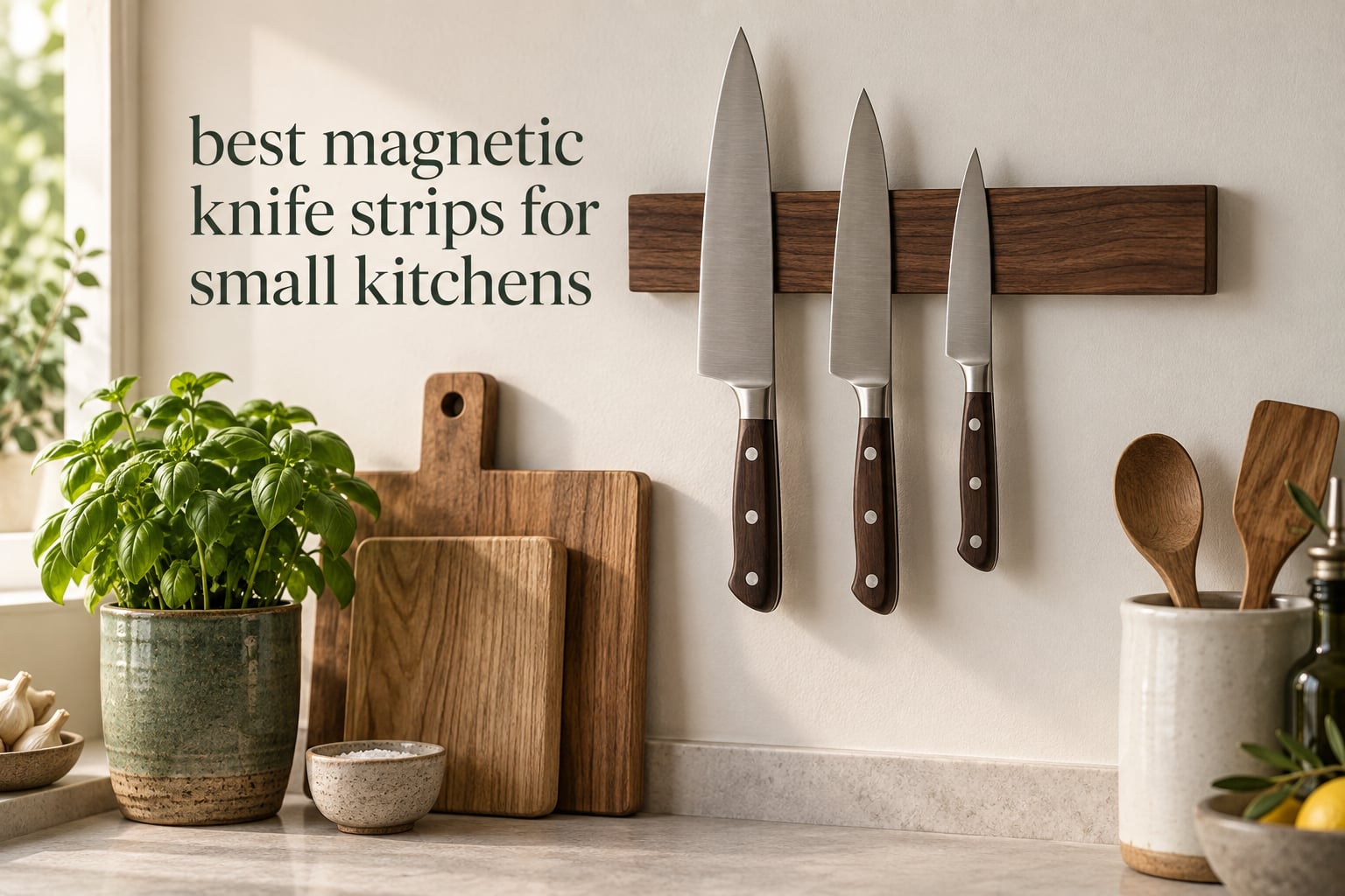 best magnetic knife strips for small kitchens