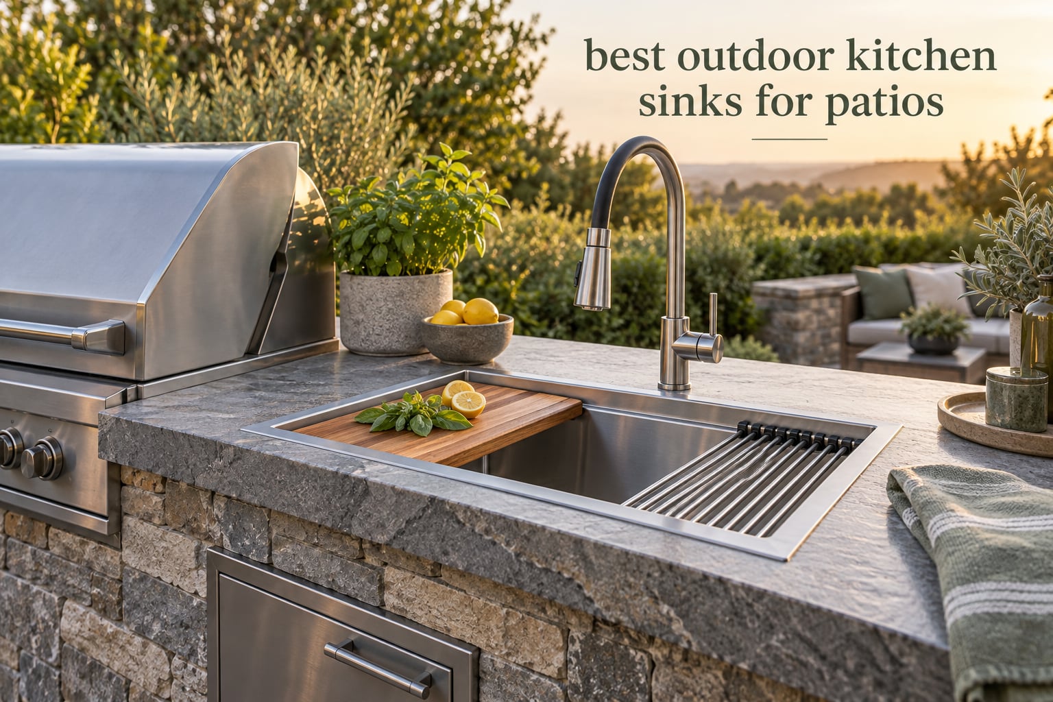 best outdoor kitchen sinks for patios