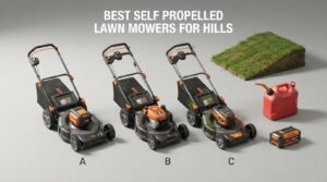 best self propelled lawn mowers for hills