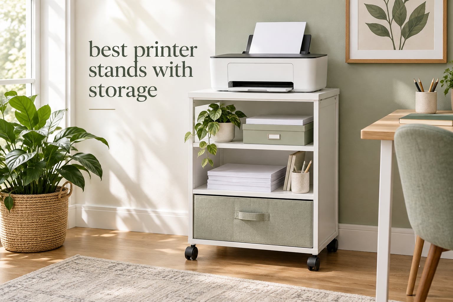 best printer stands with storage
